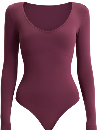 Боди утягивающее с глубоким вырезом