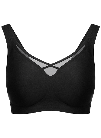 Бюстгальтер с х-сеткой черный